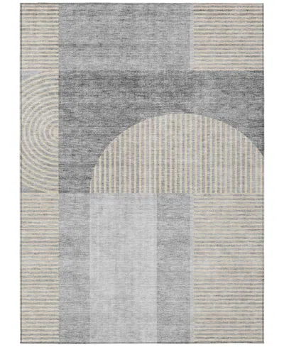 Addison Chantille Machine Washable Acn711 2'6"x3'10" Area Rug In Silver