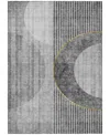 Addison Chantille Machine Washable Acn676 3'x5' Area Rug In Charcoal
