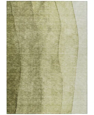 Addison Chantille Machine Washable Acn690 3'x5' Area Rug In Green