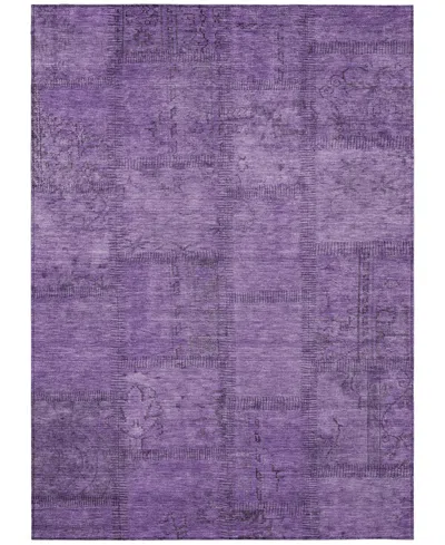 Addison Chantille Machine Washable Acn685 3'x5' Area Rug In Purple