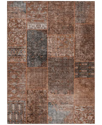 Addison Chantille Machine Washable Acn669 3'x5' Area Rug In Terracotta