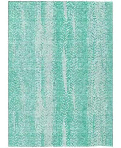 Addison Chantille Machine Washable Acn694 5'x7'6" Area Rug In Aqua