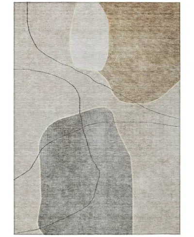 Addison Chantille Machine Washable Acn672 5'x7'6" Area Rug In Beige