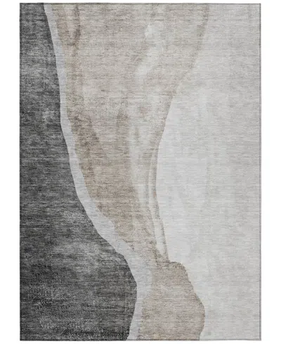 Addison Chantille Machine Washable Acn667 5'x7'6" Area Rug In Charcoal