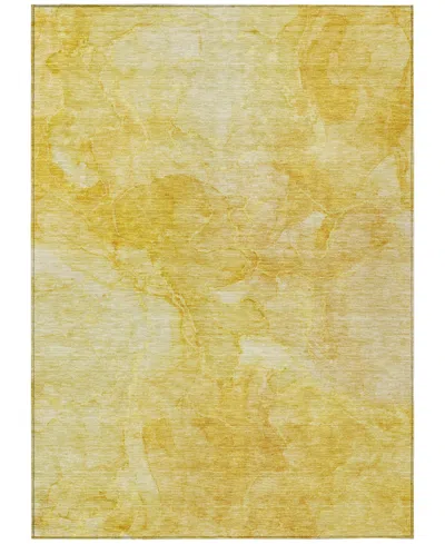 Addison Chantille Machine Washable Acn688 5'x7'6" Area Rug In Gold