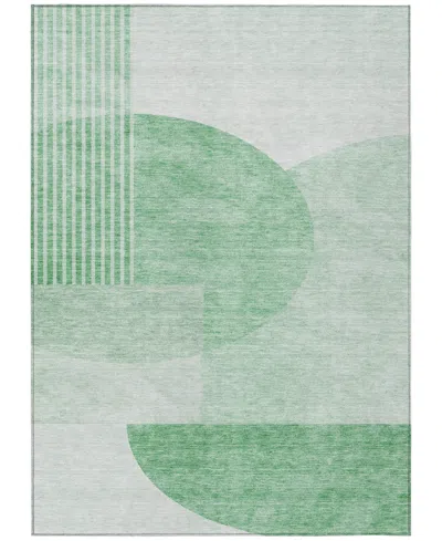 Addison Chantille Machine Washable Acn678 5'x7'6" Area Rug In Green