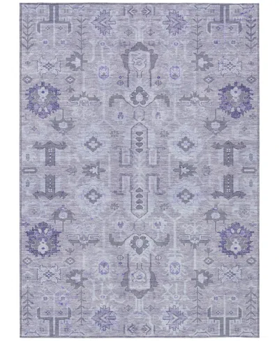 Addison Chantille Machine Washable Acn697 5'x7'6" Area Rug In Lavender