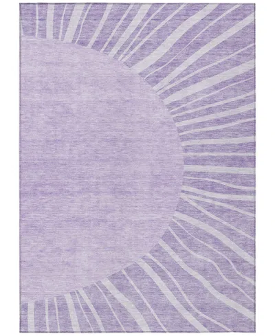 Addison Chantille Machine Washable Acn668 5'x7'6" Area Rug In Lavender