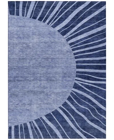 Addison Chantille Machine Washable Acn668 5'x7'6" Area Rug In Navy