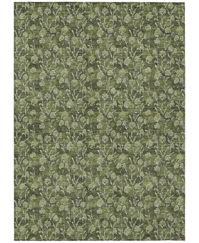 Addison Chantille Machine Washable Acn692 5'x7'6" Area Rug In Olive