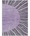 Addison Chantille Machine Washable Acn668 5'x7'6" Area Rug In Purple