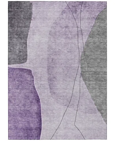 Addison Chantille Machine Washable Acn696 5'x7'6" Area Rug In Purple