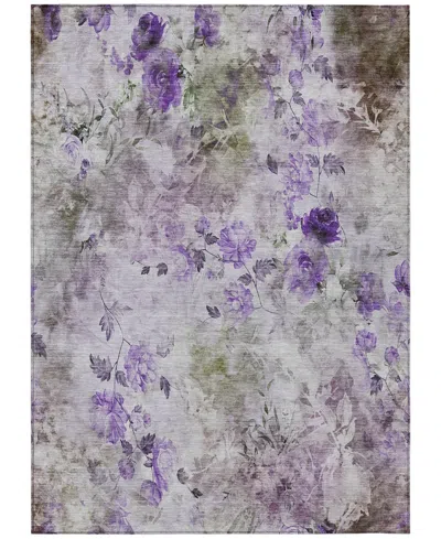 Addison Chantille Machine Washable Acn724 5'x7'6" Area Rug In Purple