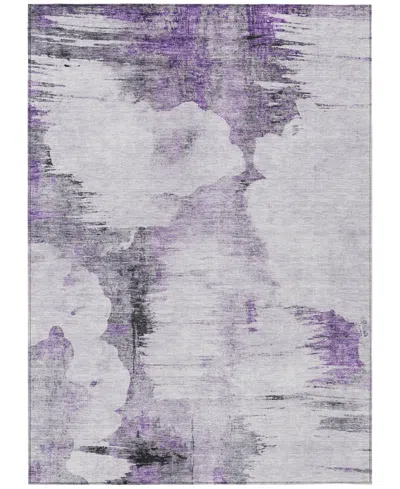 Addison Chantille Machine Washable Acn710 5'x7'6" Area Rug In Purple