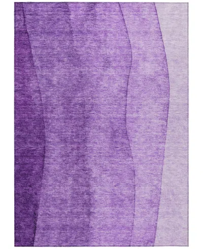 Addison Chantille Machine Washable Acn690 5'x7'6" Area Rug In Purple