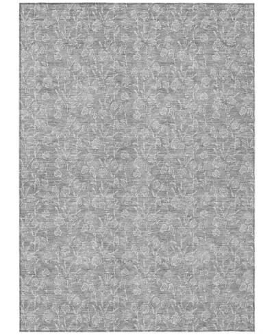 Addison Chantille Machine Washable Acn691 5'x7'6" Area Rug In Silver
