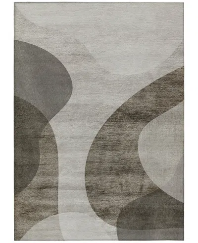 Addison Chantille Machine Washable Acn657 5'x7'6" Area Rug In Taupe