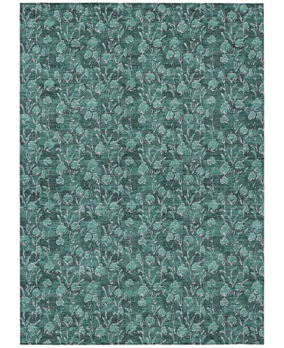 Addison Chantille Machine Washable Acn692 5'x7'6" Area Rug In Teal