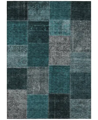 Addison Chantille Machine Washable Acn663 5'x7'6" Area Rug In Teal
