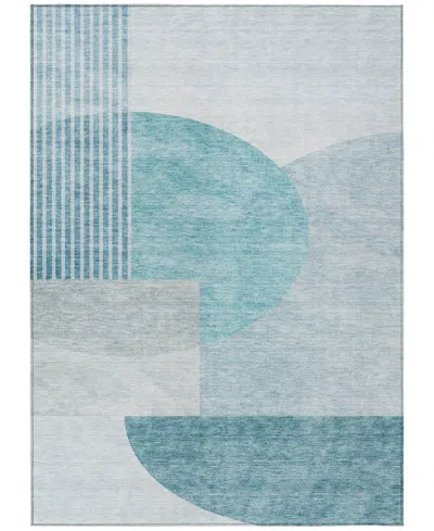 Addison Chantille Machine Washable Acn678 5'x7'6" Area Rug In Teal