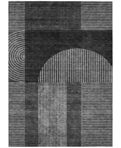 Addison Chantille Machine Washable Acn711 8'x10' Area Rug In Charcoal