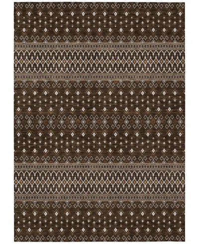 Addison Chantille Machine Washable Acn708 8'x10' Area Rug In Chocolate
