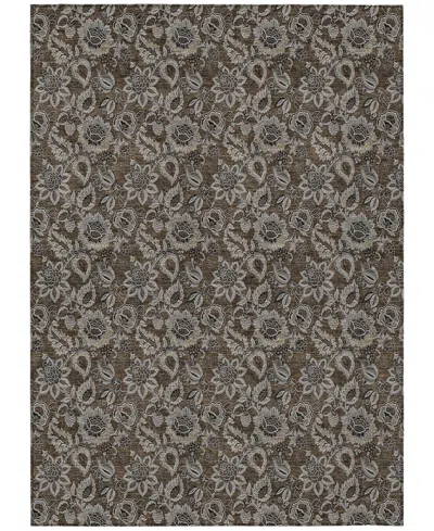 Addison Chantille Machine Washable Acn661 8'x10' Area Rug In Chocolate