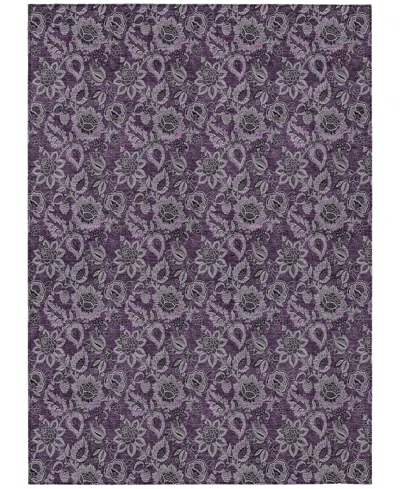 Addison Chantille Machine Washable Acn661 8'x10' Area Rug In Eggplant