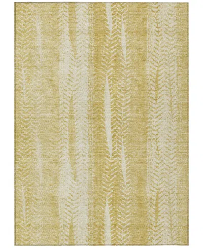 Addison Chantille Machine Washable Acn694 8'x10' Area Rug In Gold