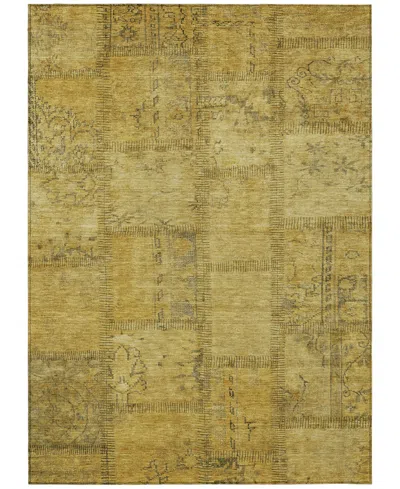 Addison Chantille Machine Washable Acn685 8'x10' Area Rug In Gold