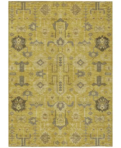 Addison Chantille Machine Washable Acn697 8'x10' Area Rug In Gold