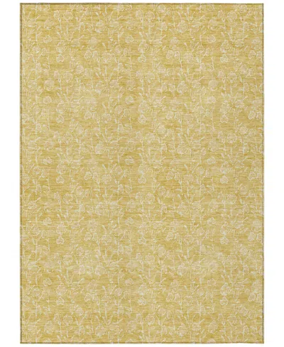 Addison Chantille Machine Washable Acn691 8'x10' Area Rug In Gold