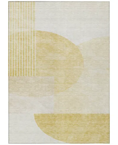 Addison Chantille Machine Washable Acn678 8'x10' Area Rug In Gold