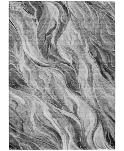 Addison Chantille Machine Washable Acn720 8'x10' Area Rug In Gray