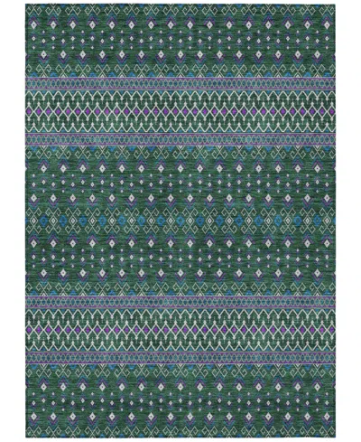 Addison Chantille Machine Washable Acn708 8'x10' Area Rug In Green