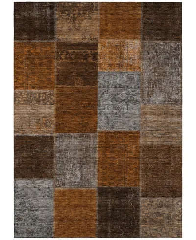 Addison Chantille Machine Washable Acn663 8'x10' Area Rug In Paprika