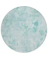 Addison Chantille Acn724 8'x8' Round Area Rug In Aqua