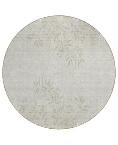Addison Chantille Acn673 8'x8' Round Area Rug In Beige