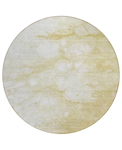 Addison Chantille Acn699 8'x8' Round Area Rug In Beige