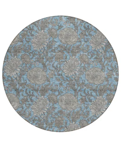 Addison Chantille Acn677 8'x8' Round Area Rug In Blue