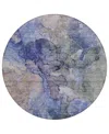 Addison Chantille Acn724 8'x8' Round Area Rug In Blue
