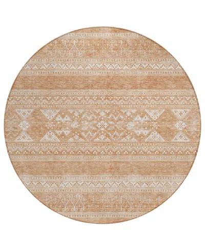 Addison Chantille Acn714 8'x8' Round Area Rug In Copper