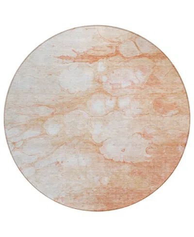 Addison Chantille Acn699 8'x8' Round Area Rug In Coral
