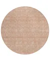 Addison Chantille Acn703 8'x8' Round Area Rug In Coral