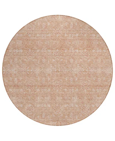 Addison Chantille Acn703 8'x8' Round Area Rug In Coral