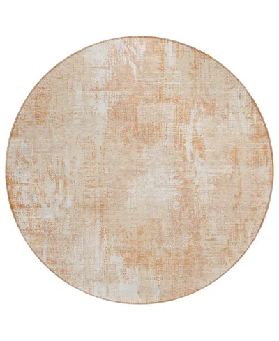 Addison Chantille Acn725 8'x8' Round Area Rug In Coral