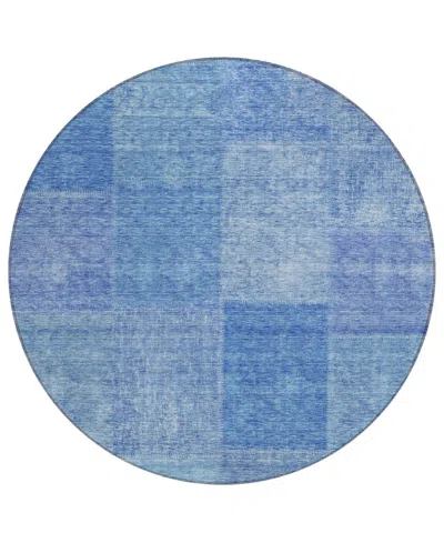 Addison Chantille Acn664 8'x8' Round Area Rug In Denim