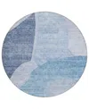 Addison Chantille Acn724 8'x8' Round Area Rug In Denim