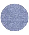 Addison Chantille Acn662 8'x8' Round Area Rug In Denim