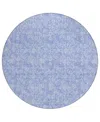 Addison Chantille Acn691 8'x8' Round Area Rug In Denim